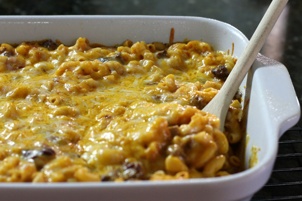 pasta and ground beef casserole