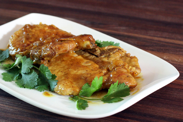 Apple and Mustard Pork Chops