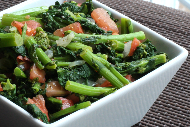 Broccoli Rabe (aka Raab) With Garlic and Tomatoes Recipe