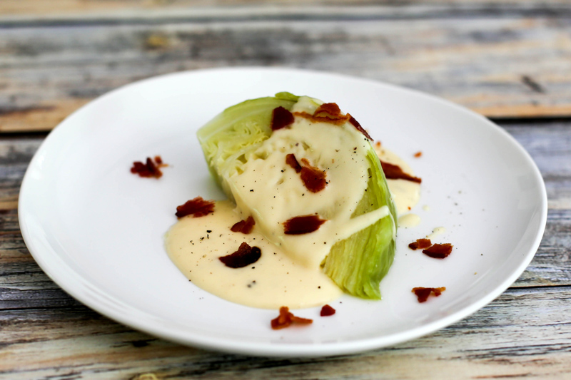 Cabbage With Cheese Sauce and Bacon Recipe