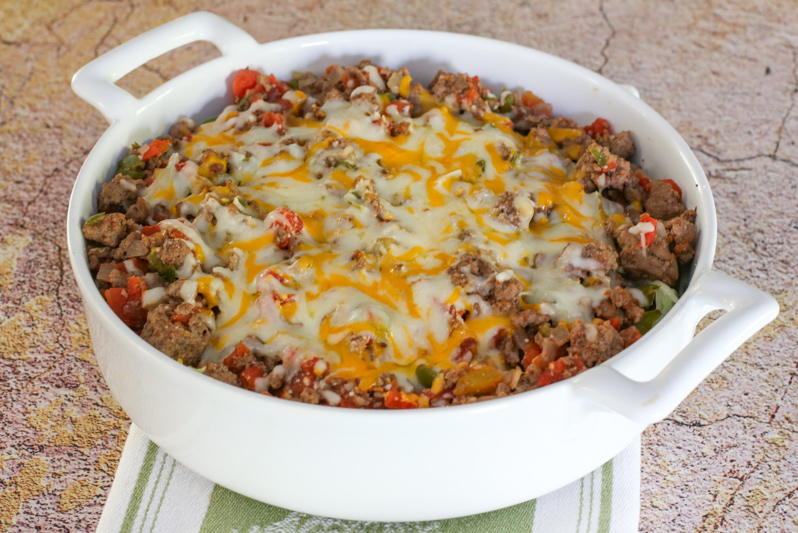 This hearty cabbage casserole includes a tasty mixture of ground beef and t...
