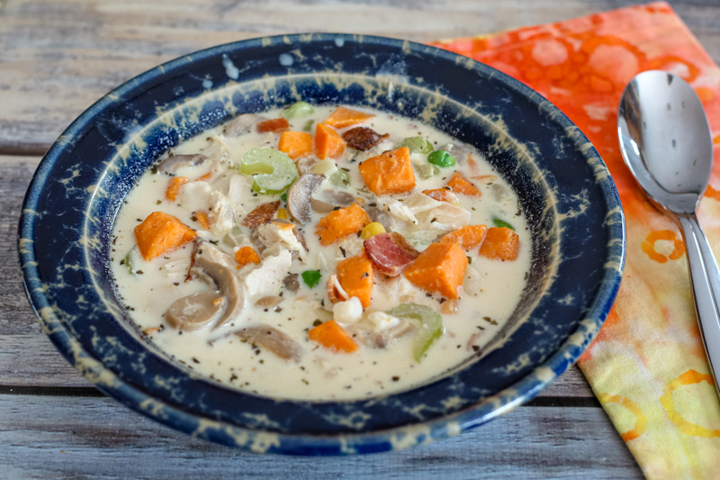 Chicken Chowder With Sweet Potatoes And Bacon Recipe 7199