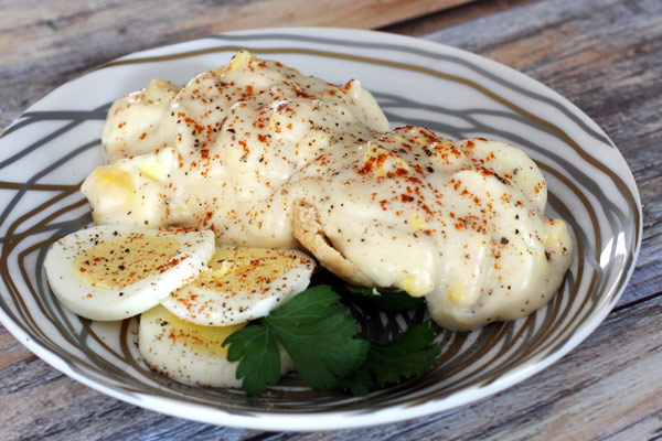 Southern-style creamed eggs.