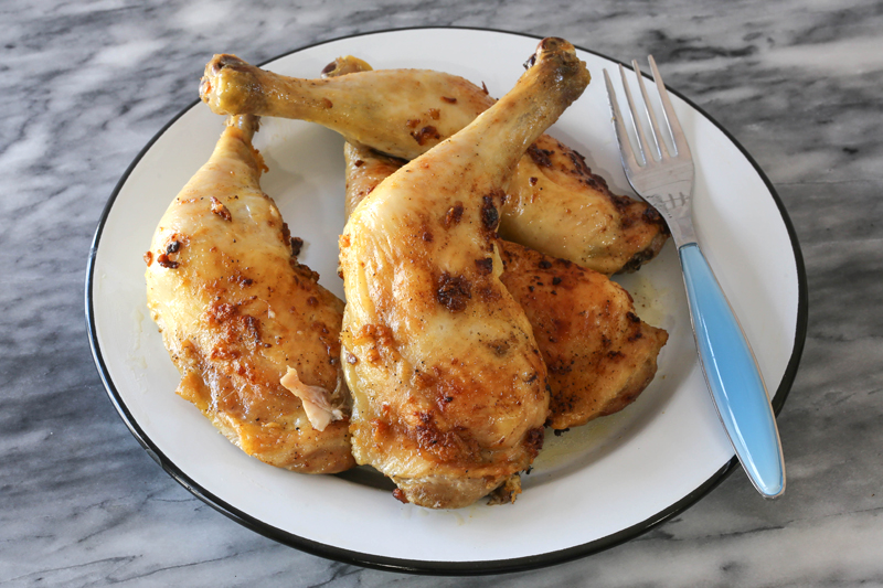 Garlic Roasted Whole Chicken Legs Recipe