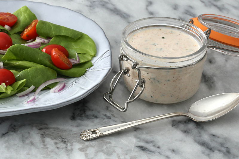 Homemade ranch dressing for salads and dips.