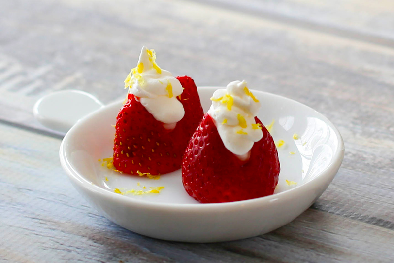 Lemon Cream Cheese Filled Strawberries Recipe