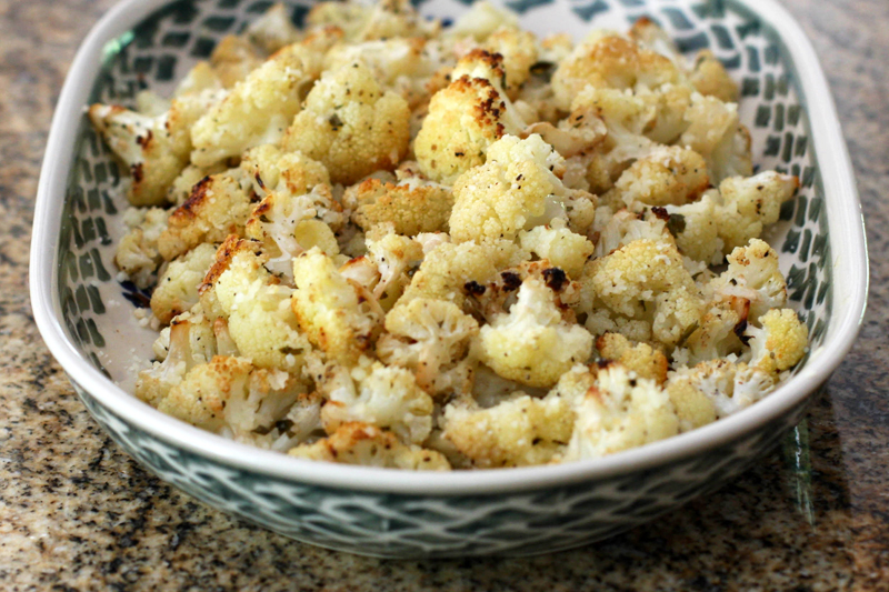 Roasted Cauliflower With Lemon and Garlic