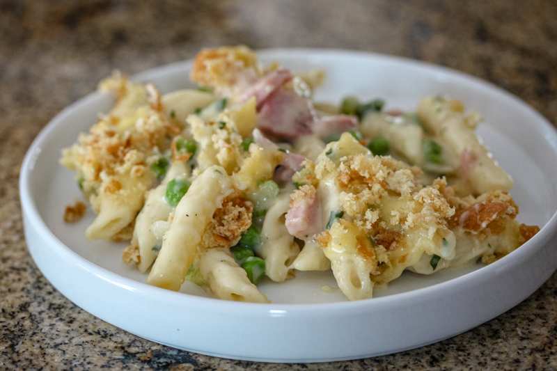 penne with ham and cheese
