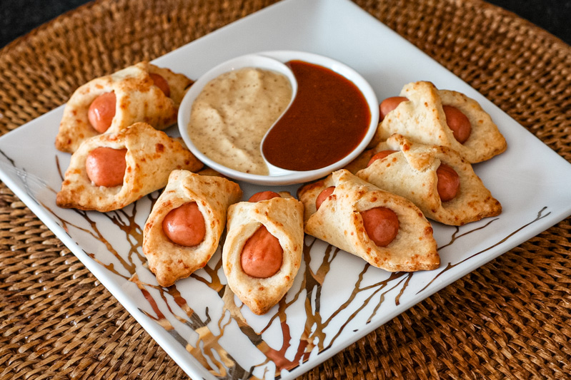 Homemade Pigs in a Blanket Mini Hot Dog Appetizers