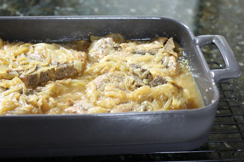 Baked Pork Chops with Sauerkraut