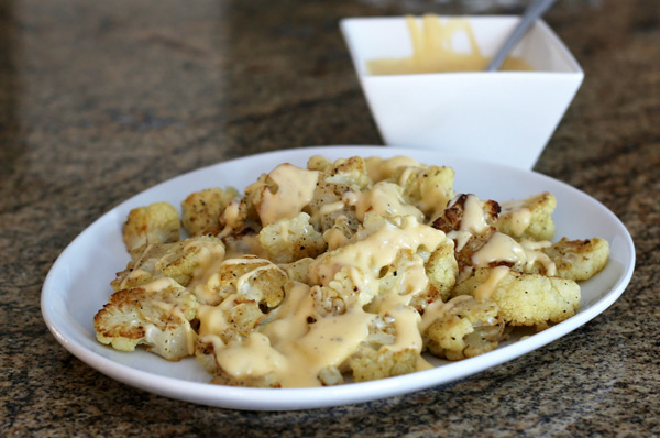 Roasted Cauliflower Recipe And Cheddar Cheese Sauce