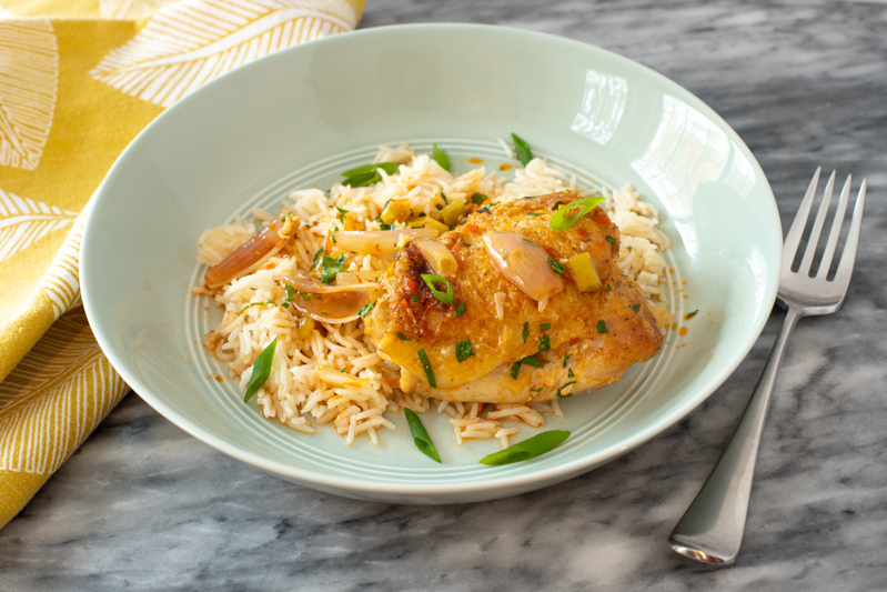 Skillet Harissa Chicken Thighs Recipe