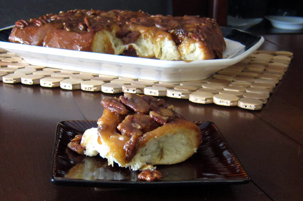 Sticky buns are made in advance.