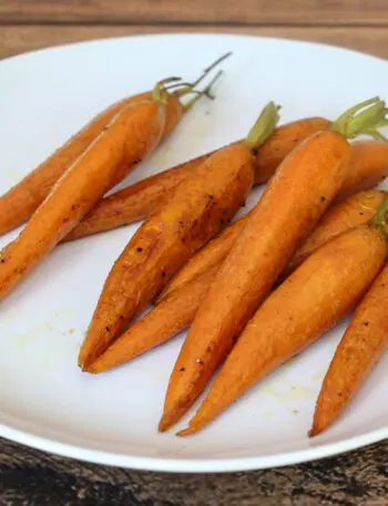 glazed carrots on a plate