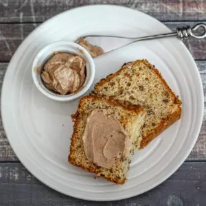 slices of banana bread with cinnamon butter