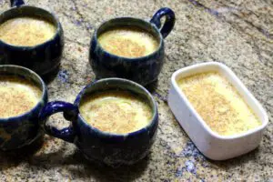 cups of basic baked custard dessert