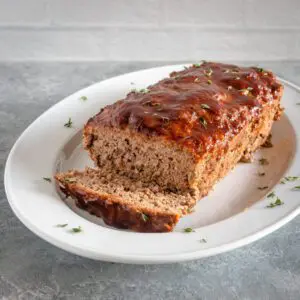 meatloaf sliced on a platter