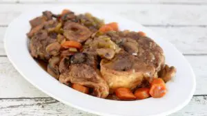 oven braised beef shanks with vegetables