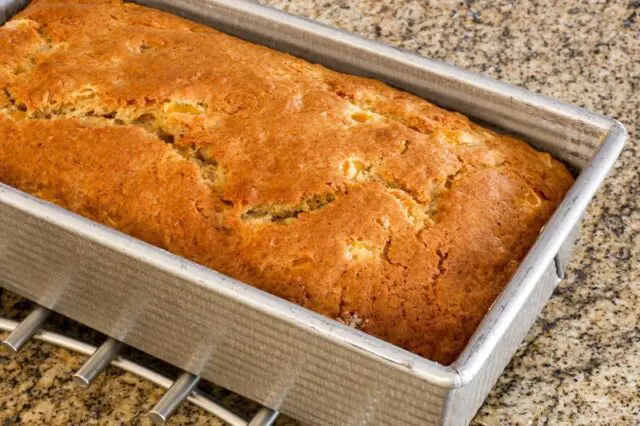 loaf of moist peach bread