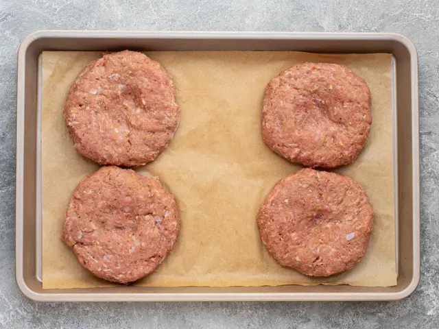 shaped turkey burgers ready to cook