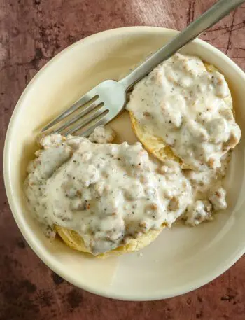 biscuits and sausage gravy