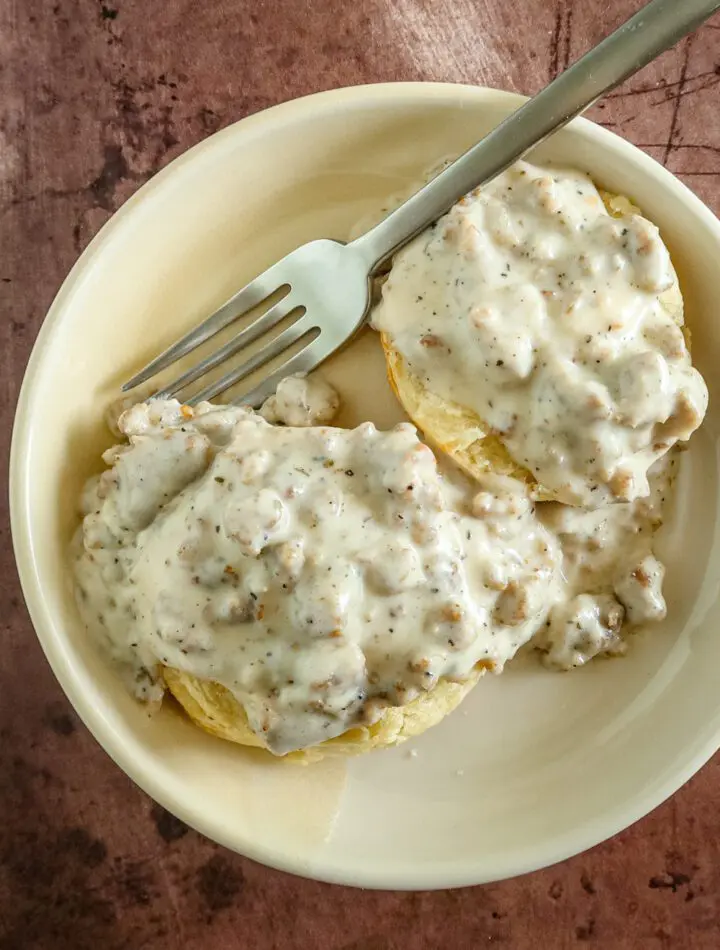 biscuits and sausage gravy