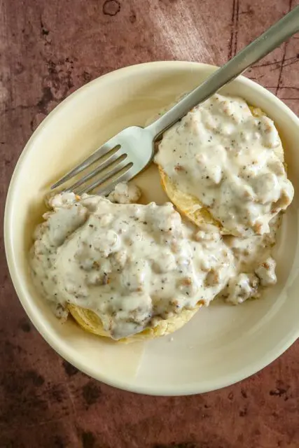 biscuits and sausage gravy