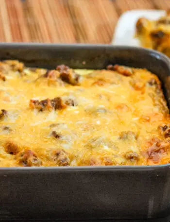 baking dish with breakfast bake