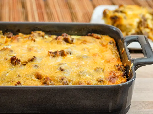 baking dish with breakfast bake