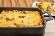 breakfast bake in baking dish