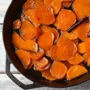 glazed sweet potato slices