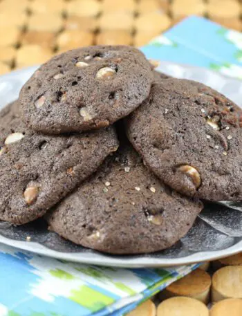 brownie drop cookies on a plate