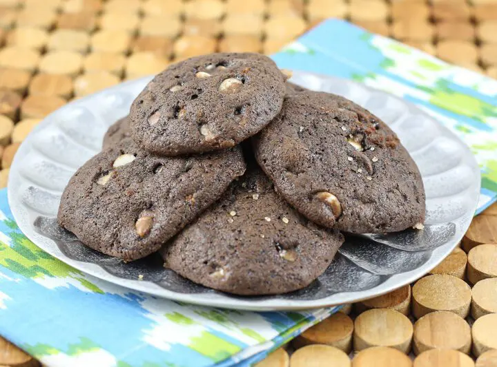 brownie drop cookies on a plate