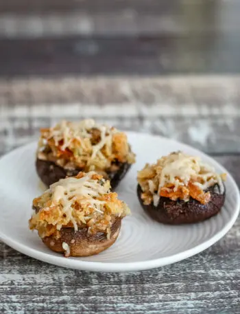 stuffed mushrooms on a plate