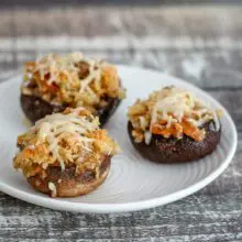 stuffed mushrooms on a plate