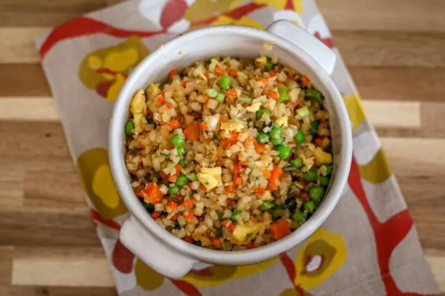 cauliflower fried "rice"