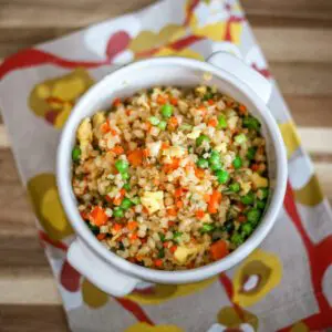 bowl of cauliflower fired rice