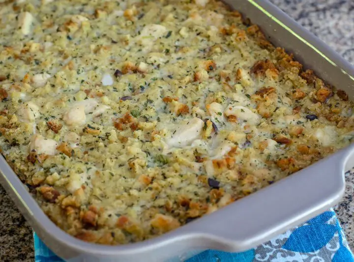 chicken and cornbread dressing casserole