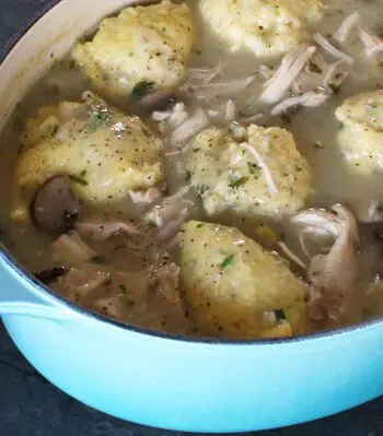 chicken stew with cornmeal drop dumplings