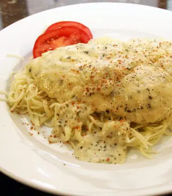 chicken with basil cream sauce