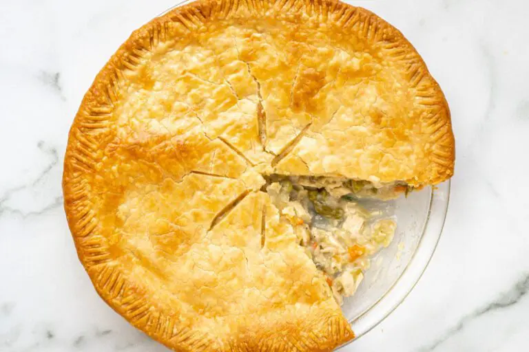 best chicken pot pie with top crust and chicken filling