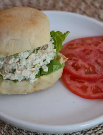 chicken salad in a bun