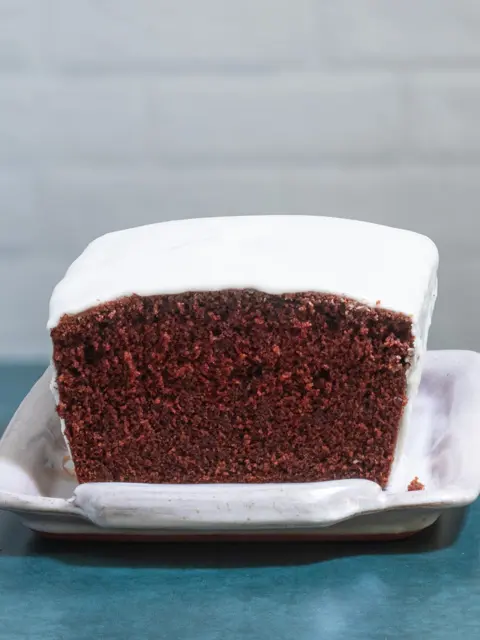 chocolate loaf cake iced