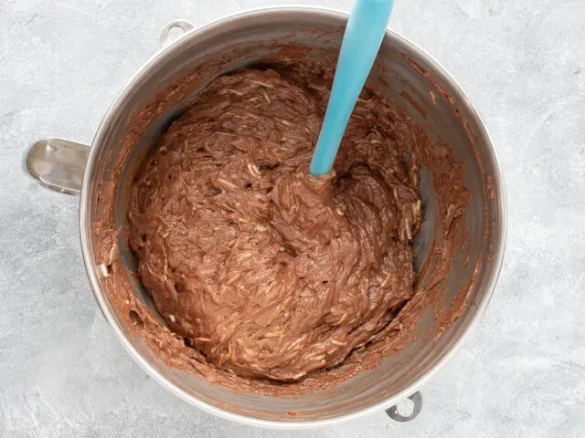 chocolate zucchini cake batter