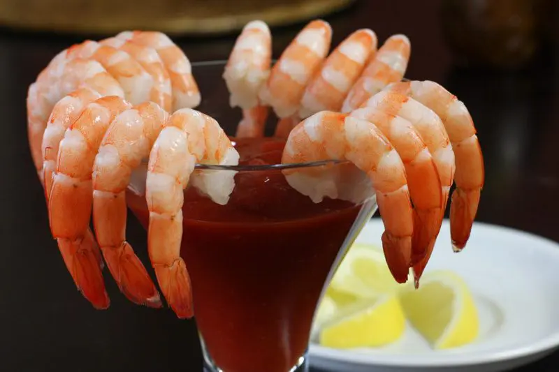 shrimp cocktail with homemade cocktail sauce