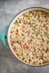 classic macaroni salad with sweet relish and crunchy fresh vegetables