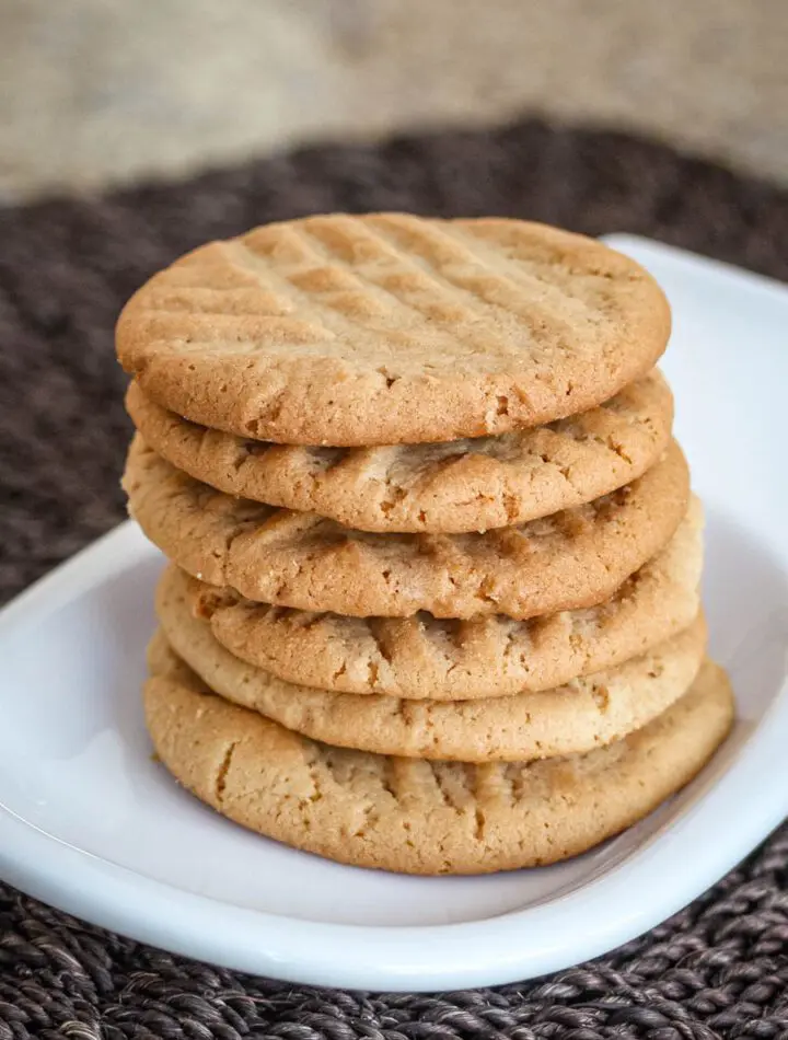 stack of peanut butter cookies