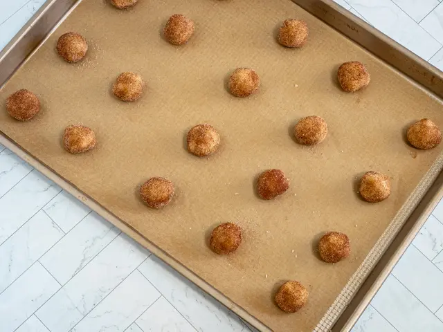 snickerdoodles ready to bake