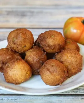 corn fritters with ham