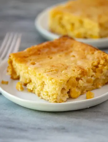 serving of cornbread casserole